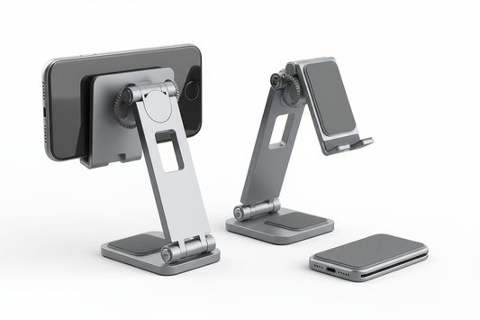 Adjustable Angle and Height Phone Stand for Desk (Fully Foldable and Portable Holder)