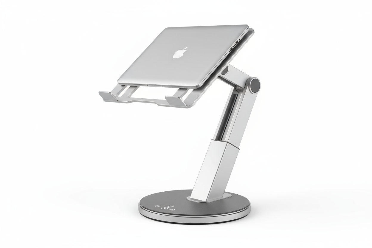 Adjustable Laptop Stand with 360 Degree Rotating Base
