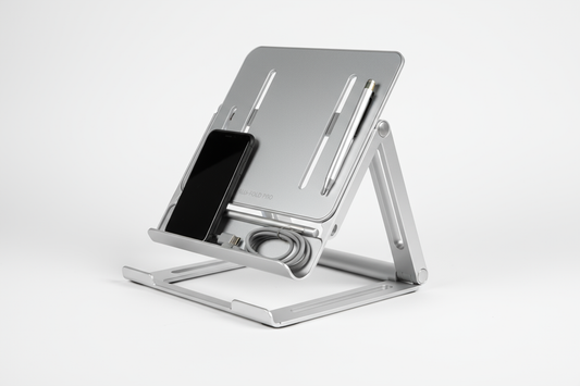 Premium Aluminium Folding Laptop Stand with Creative Storage Bracket